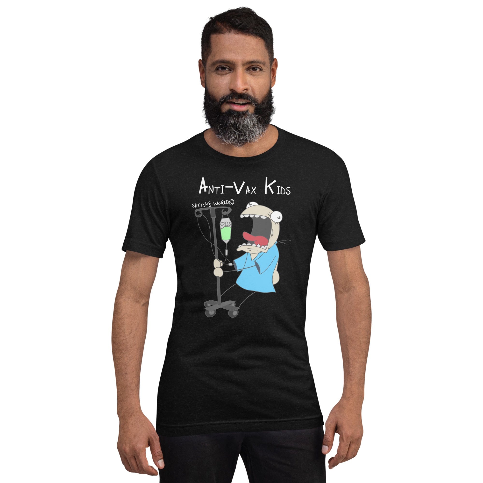Tactical Gear Junkie Black Heather / XS Sketch's World © Officially Licensed - Anti-Vax Kids Unisex T-Shirt