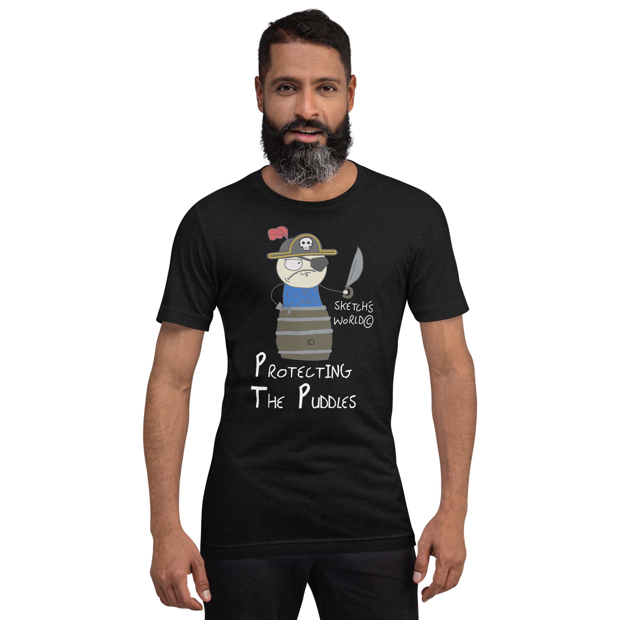 Tactical Gear Junkie Black Heather / XS Sketch's World © Officially Licensed - Protecting the Puddles Coast Guard Unisex T-Shirt