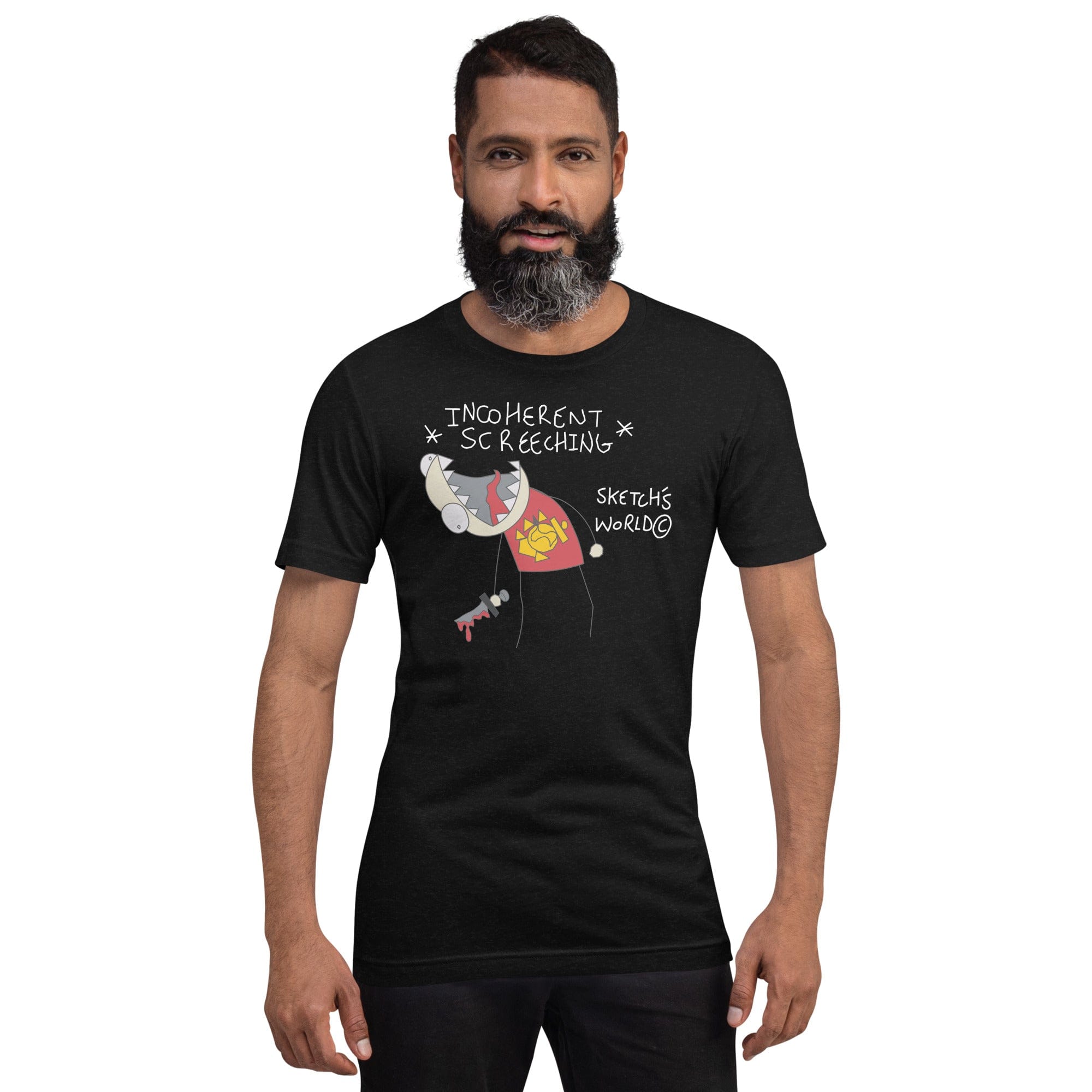 Tactical Gear Junkie Black Heather / XS Sketch's World © Officially Licensed - Incoherent Screeching Marine Unisex T-Shirt