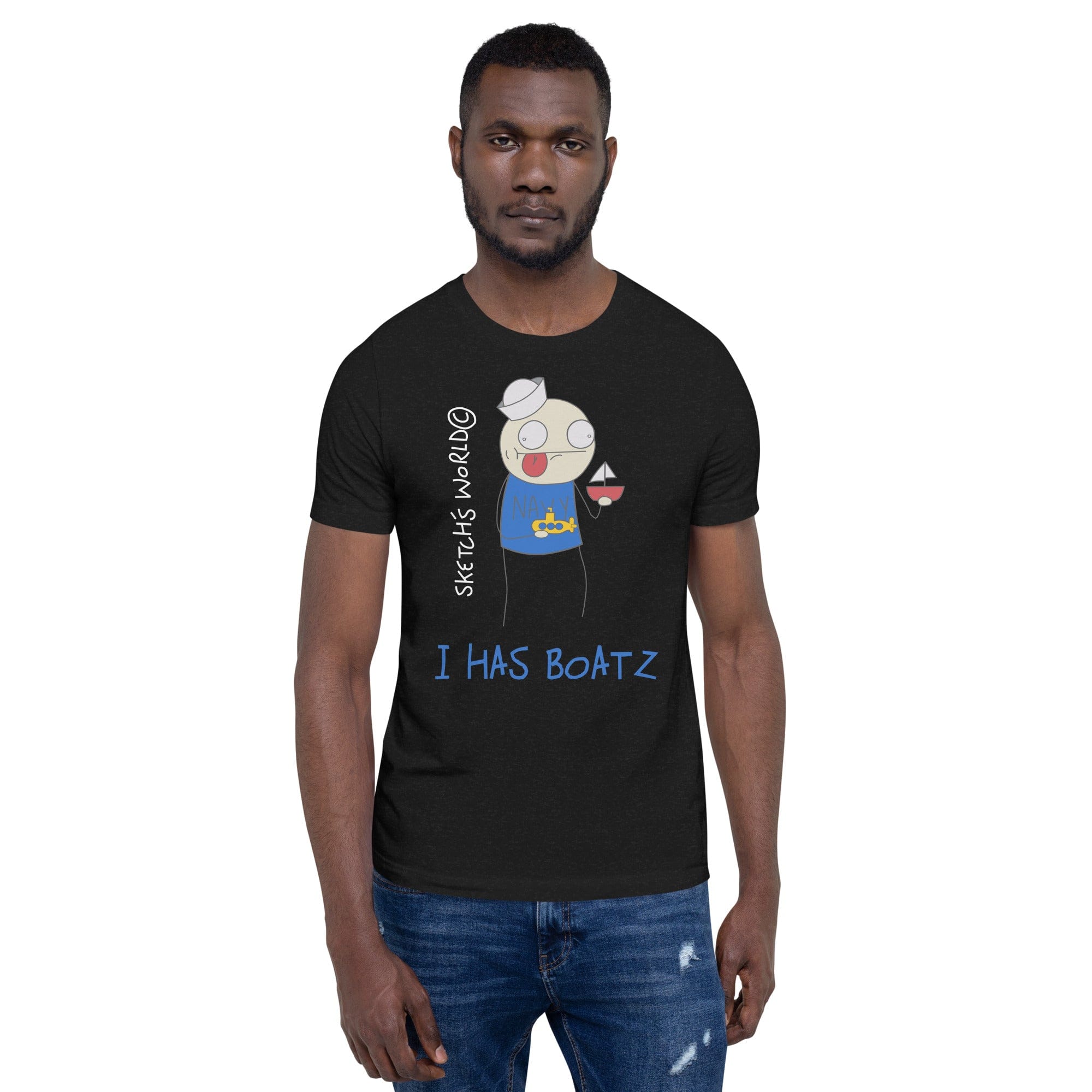 Tactical Gear Junkie Black Heather / XS Sketch's World © Officially Licensed - I Has Boatz Navy Unisex T-Shirt