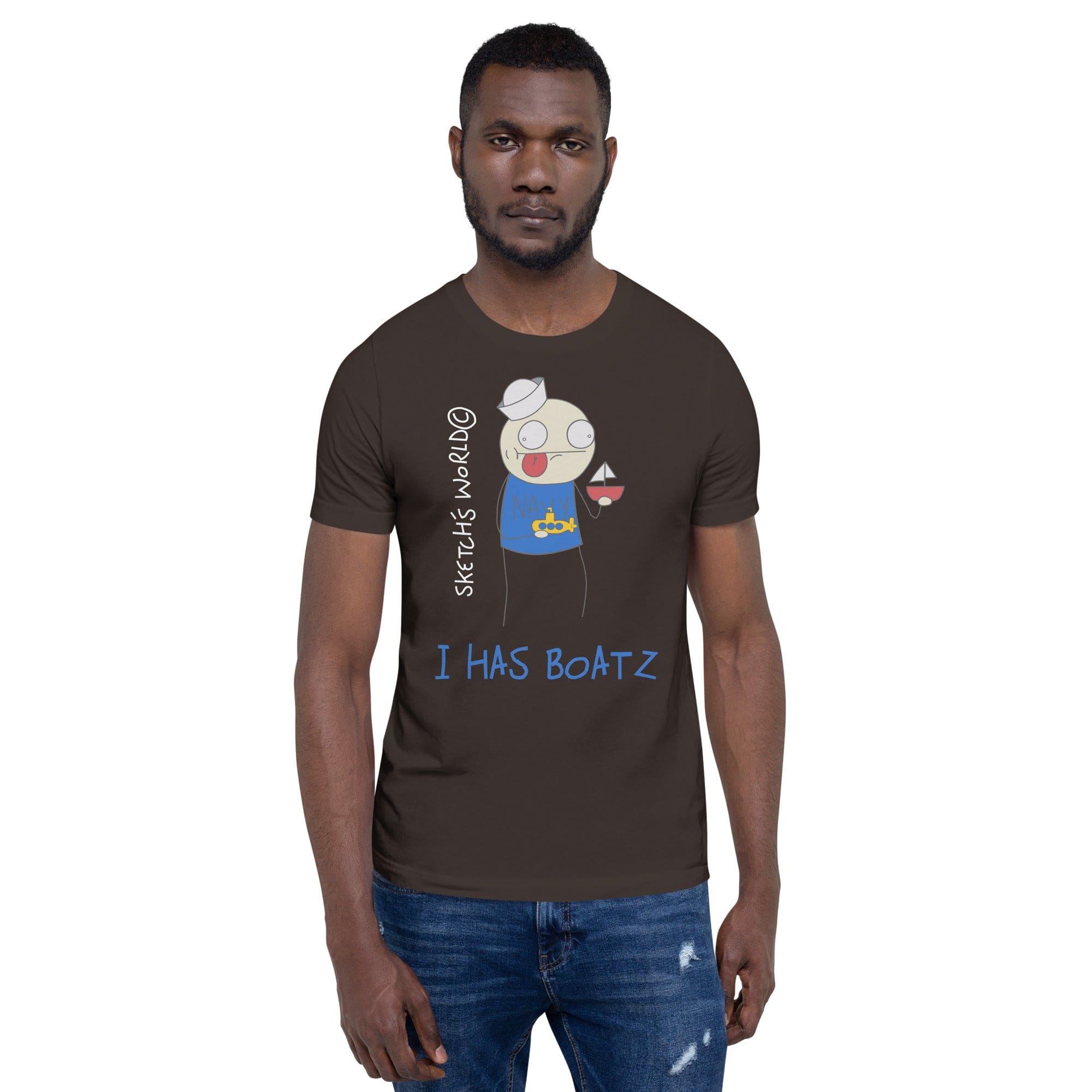 Tactical Gear Junkie Brown / S Sketch's World © Officially Licensed - I Has Boatz Navy Unisex T-Shirt