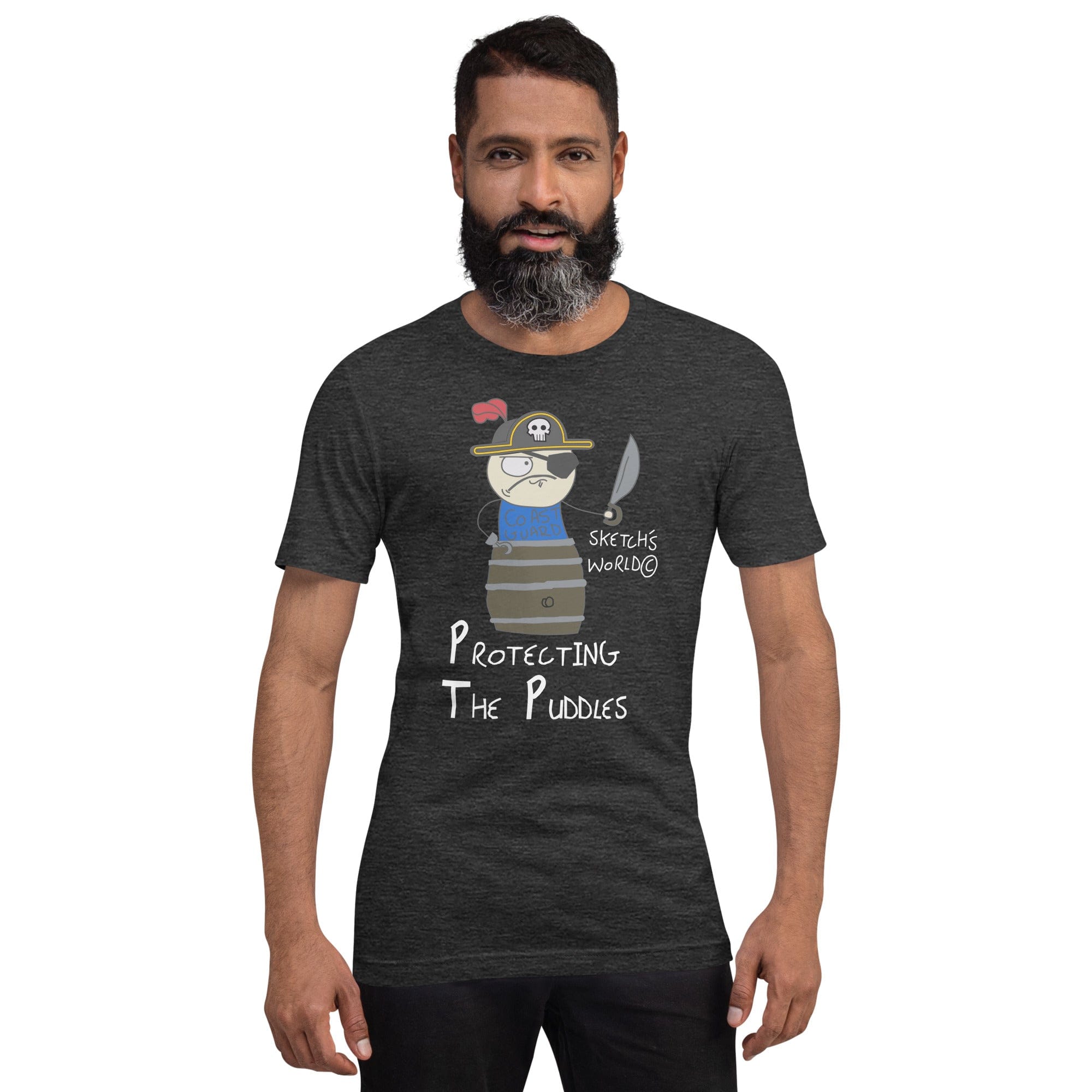 Tactical Gear Junkie Dark Grey Heather / XS Sketch's World © Officially Licensed - Protecting the Puddles Coast Guard Unisex T-Shirt