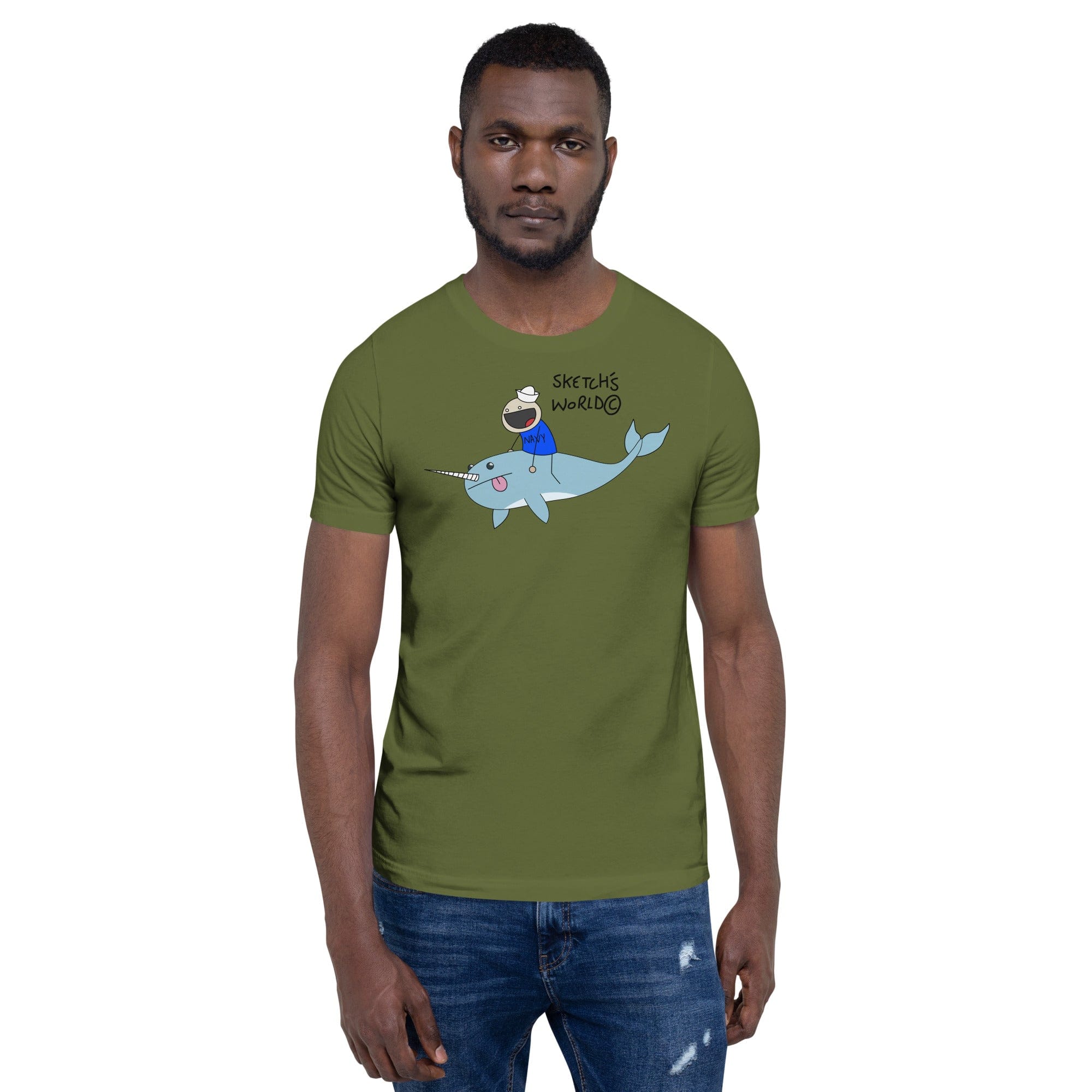 Tactical Gear Junkie Olive / S Sketch's World © Officially Licensed - Navy Transport Unisex T-Shirt
