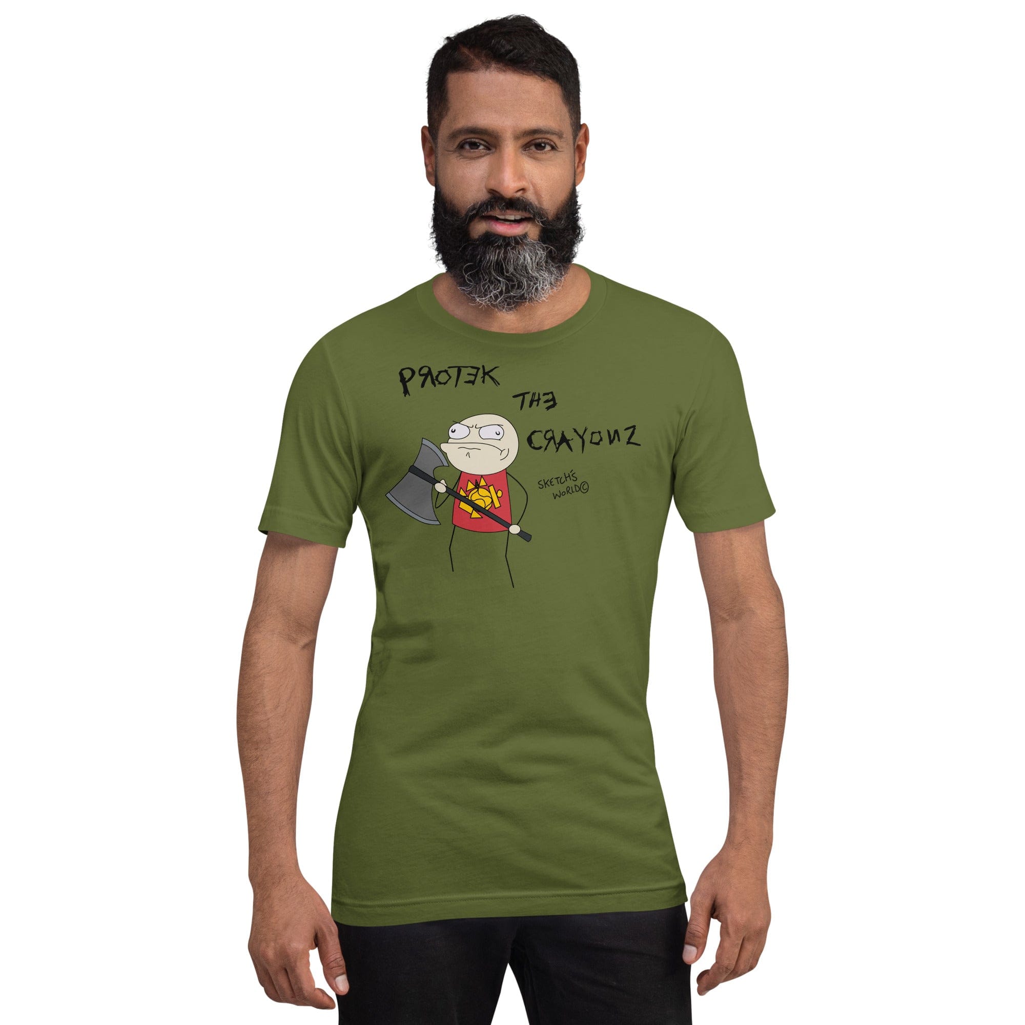 Tactical Gear Junkie Olive / S Sketch's World © Officially Licensed - Protect the Crayonz Marine Unisex T-Shirt