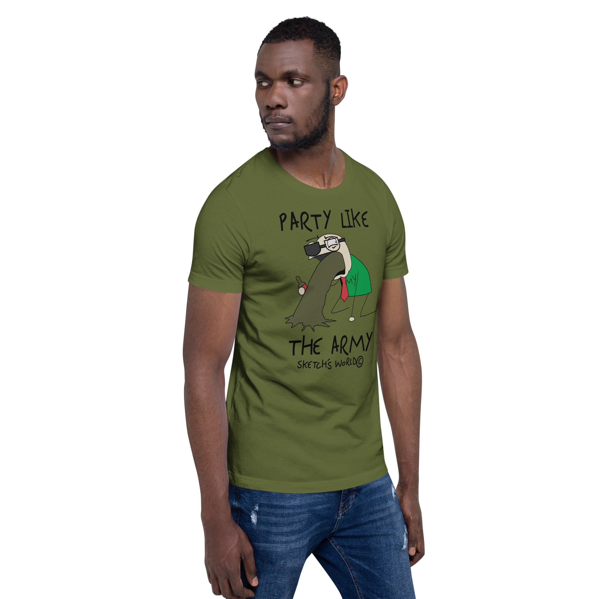 Tactical Gear Junkie Sketch's World © Officially Licensed - Party Like the Army Unisex T-Shirt