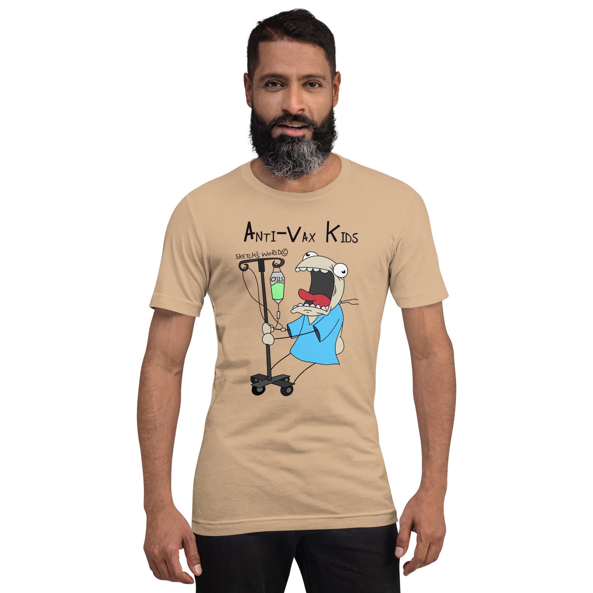 Tactical Gear Junkie Tan / XS Sketch's World © Officially Licensed - Anti-Vax Kids Unisex T-Shirt
