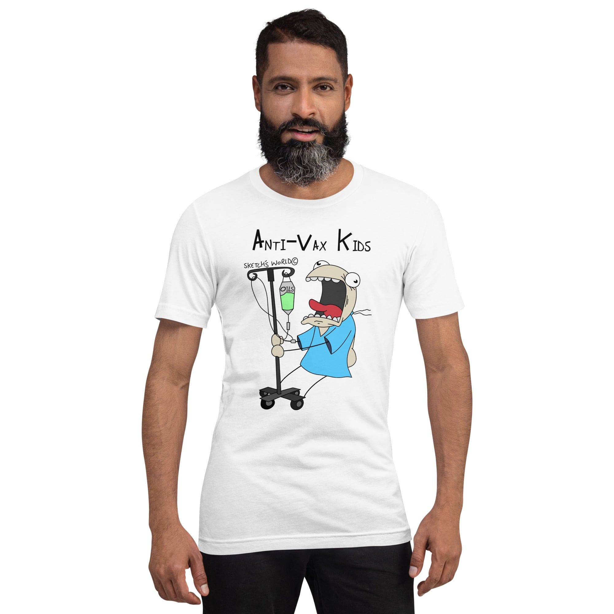 Tactical Gear Junkie White / XS Sketch's World © Officially Licensed - Anti-Vax Kids Unisex T-Shirt