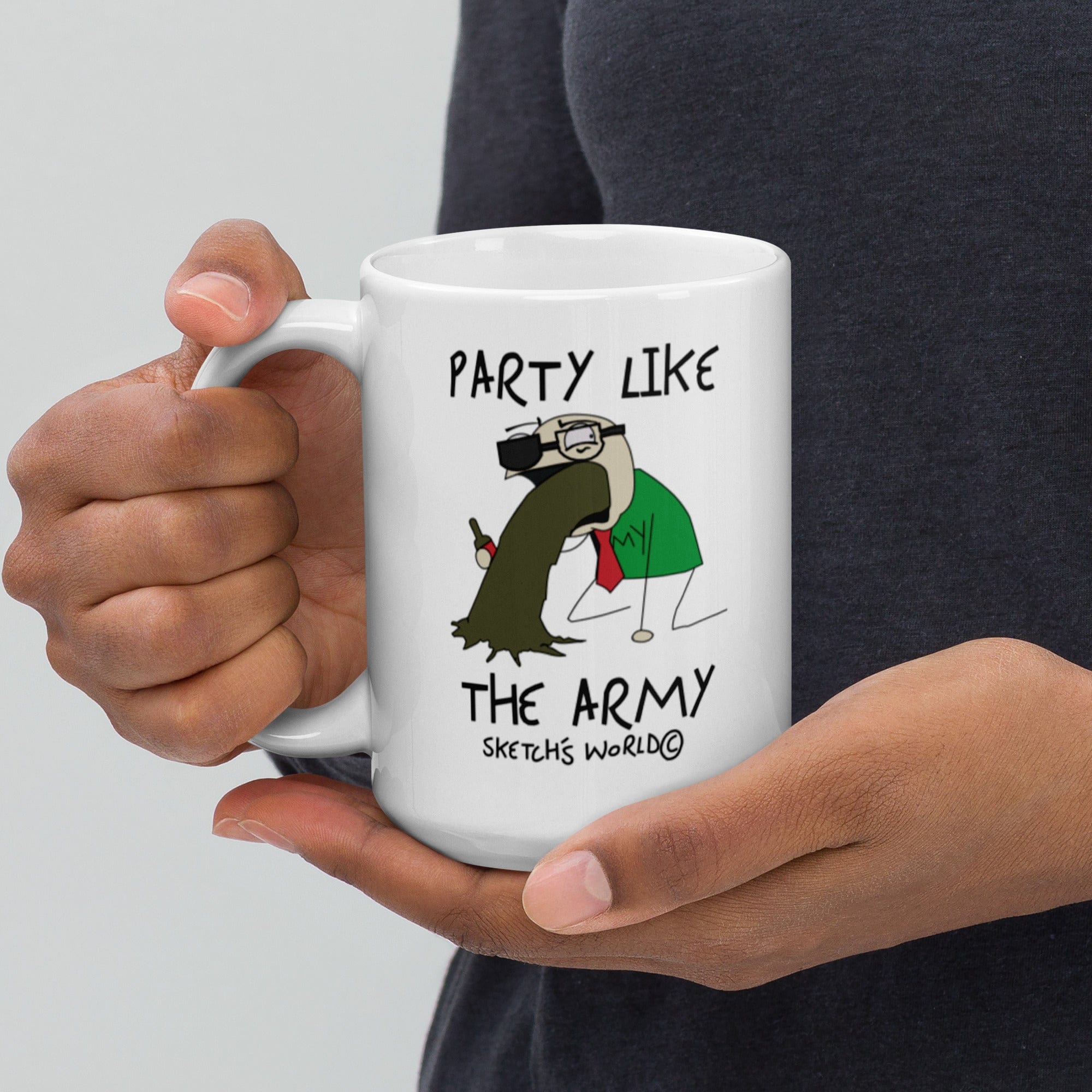 Tactical Gear Junkie Sketch's World © Officially Licensed - Party Like the Army Ceramic Mug