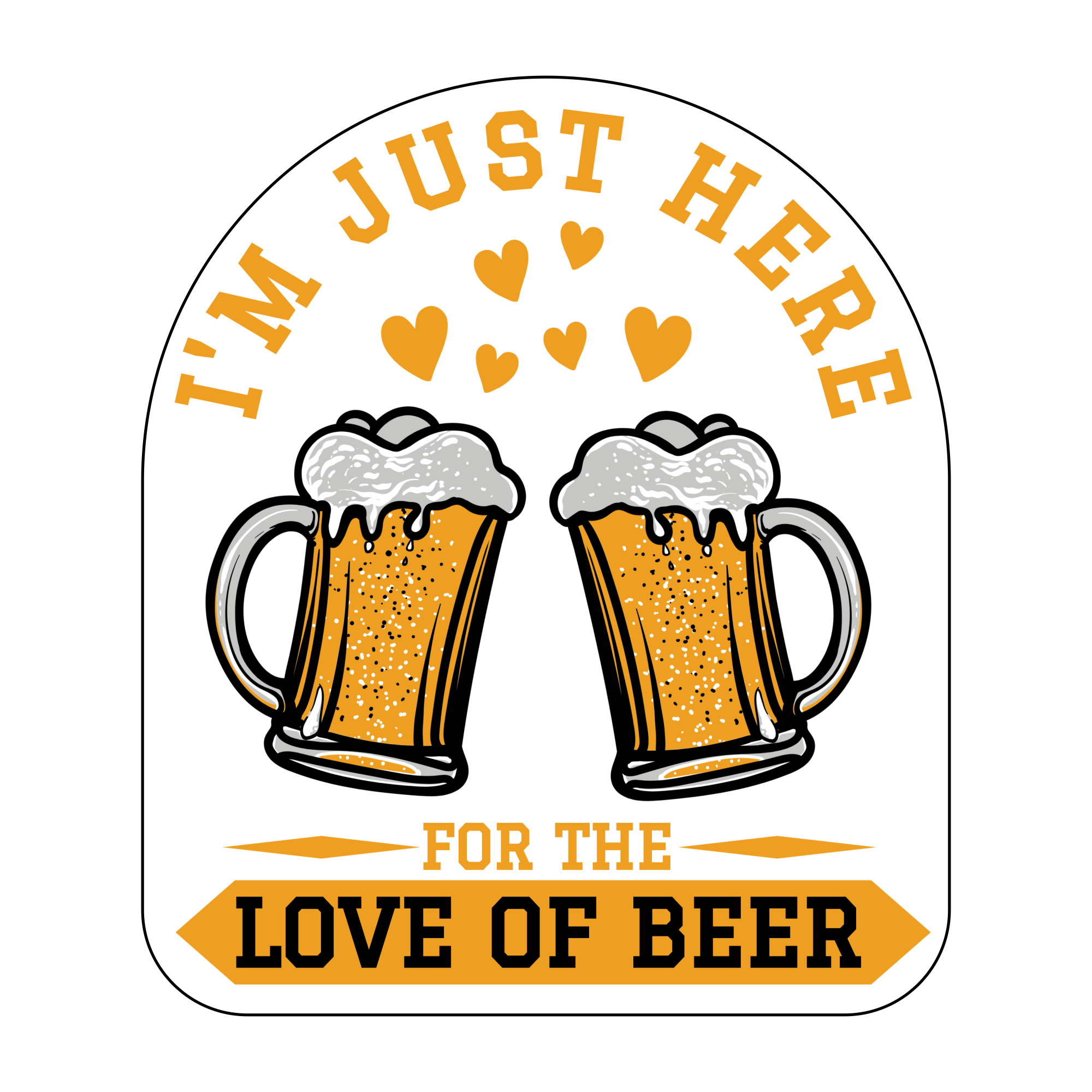 Tactical Gear Junkie Stickers I'm Just Here For The Love Of Beer - 4 inch Sticker